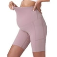 thumbnail image 3 of Deago 2 Pcs Women's Maternity Yoga Shorts Over The Belly Bump Summer Workout Running Active Short Pants with Pockets, 3 of 6