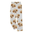 thumbnail image 4 of SwiftWear Cute Puppy Print Brushed Flannel Pajama Pants - Women's Cozy Plus Size Sleepwear & Lounge Pj Bottom Soft Plush with Pockets, Elastic Waist Home Comfort in Multiple Colors Available Gray, 4 of 5