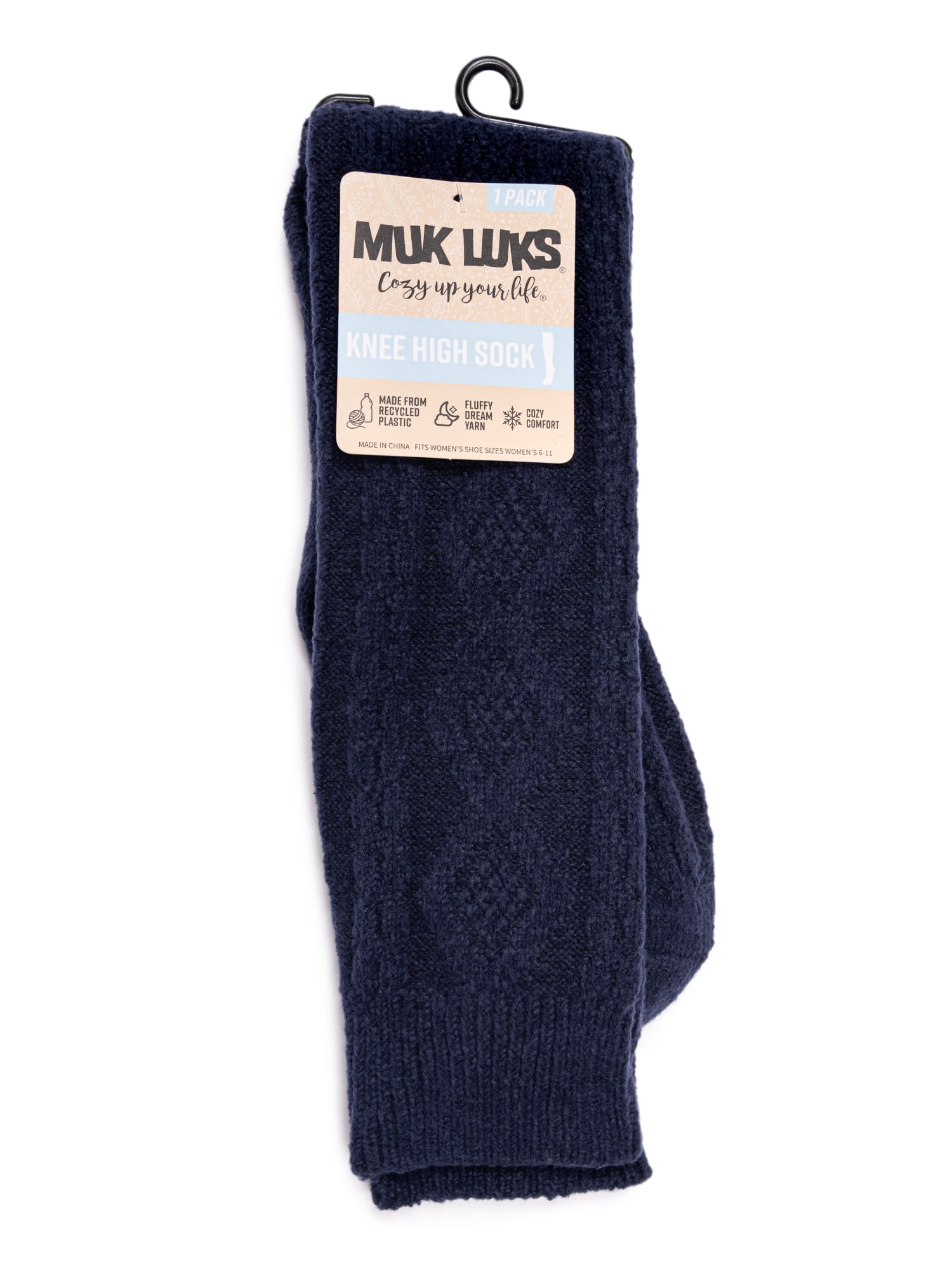 MUK LUKS Women's Fluffy Dream Knee-High Boot Sock, 1-Pack, OSFM