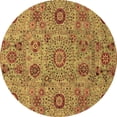 thumbnail image 1 of Ahgly Company Indoor Round Abstract Brown Modern Area Rugs, 6' Round, 1 of 4
