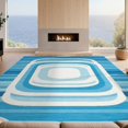 thumbnail image 2 of Design&I 3'x5' Washable Accent Rug Ocean Themed Abstract Tidal Wave Rings Nautical Beachy Theme for Bedroom, Walk-in Closet, Pet Friendly & Non-Slip Built-In Grip, 2 of 7
