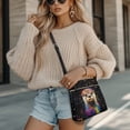 thumbnail image 4 of Kuiaobaty Ink Splash Print Crossbody bag for Women, Ethnic Style Otter Print Leather Messenger Purse with Adjustable Strap, Medium Size Roomy Hobo Handbag Crossbody for Travel, 4 of 7
