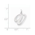thumbnail image 3 of Designer 14K White Gold Medium Fancy Script Initial V Char (Length=20) (Width=14 To 21) Made In United States, 3 of 3