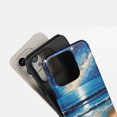 thumbnail image 4 of Starry Night Ocean Beach For All iPhone Series Protective Phone Case Oil Painting Art Blue Multi-Color, 4 of 7