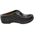 thumbnail image 6 of Womens Open-Back Hand-Painted Leather Clogs - Black - European Size 41, 6 of 7