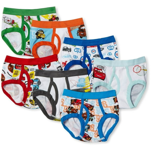 Cars Toddler Boy Brief Underwear, 7-Pack, Sizes 2T-4T