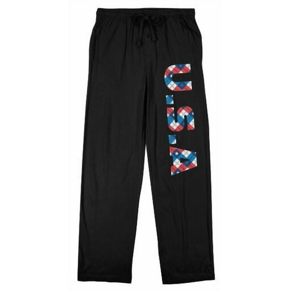 U.S.A. Americana Men's Black Sleep Pants-Medium
