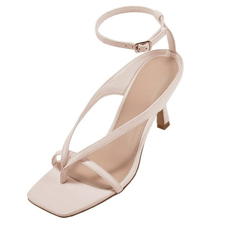 

SySea Square Toe Ankle Cross Strappy Summer High Heels Sandals Shoes