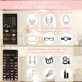 thumbnail image 4 of cyrico 2 Pack Hanging Jewelry Organizer, Double-Sided 48 Pockets with 8 Necklace Holders, Jewelry Storage for Earrings, Necklaces, Bracelets and Rings, Closet, Wall or Door Use, 4 of 8