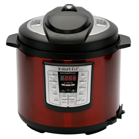 Instant Pot LUX60 Red Stainless Steel 6 Qt 6-in-1 Multi-Use Programmable Pressure Cooker, Slow Cooker, Rice Cooker, Saute, Steamer, and