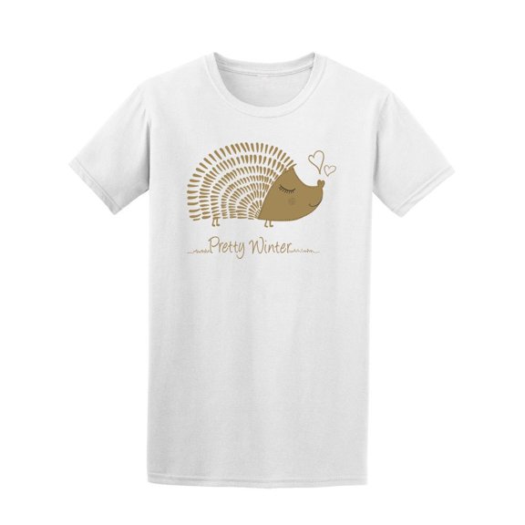 Cute Hedgehog Pretty Winter Tee Men's -Image by Shutterstock