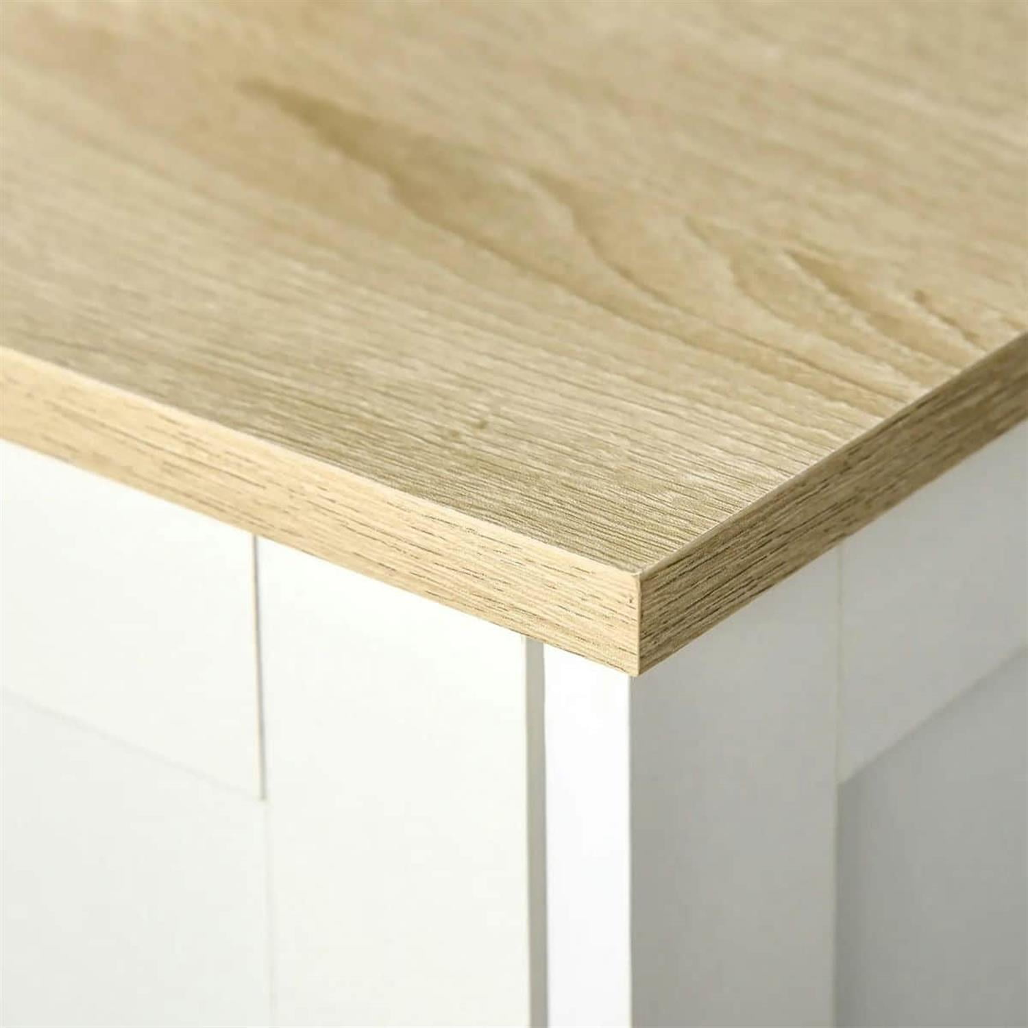 Demi Bonn 31" Storage Cabinet, Dual Door Cupboard with 2 Adjustable Shelves, Living Room, Bedroom, Hallway, Space-Saving Storage, White