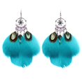 thumbnail image 1 of Boucles d'Oreilles Pendantes Ethniques pour Femmes avec Plume Artificielle, 1 of 10