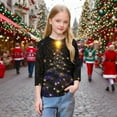 thumbnail image 7 of YUNAFFT Girls Christmas Print Casual 3/4 Sleeve Round-Neck Blouses & Shirts Cotton-Like Comfort Fit Elastic 4-14Y, 7 of 7