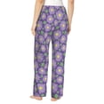 thumbnail image 3 of Xecao Daisies Flowers Women's Straight Lounge Pajama Pants: The Epitome of Relaxed Sleepwear, 3 of 9