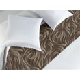 thumbnail image 2 of Nature Bed Runner, Swirling Silhouettes of Curvy Forms on Earthy Tones Background Print, Decorative Accent Bedding Scarf for Hotels Homes & Guest Rooms, King, Taupe Brown and Ivory, by Ambesonne, 2 of 3