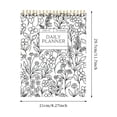 thumbnail image 2 of NAOJIE Color-In Spiral Notebook & Daily Planner with Highlighter Pens,Aesthetic Floral Design Journal,Creativity & Organization(MEETING NOTES),Daily Planner,Notebooks for Work, 2 of 5