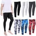 thumbnail image 2 of UPF 50+ Cooling Ice Silk Leg Sleeves, Anti-Slip UV Protection Full Length Leg Covers, Breathable Moisture Wicking Compression Leg Gaiters for Cycling Driving Fishing Outdoor Sports, 2 of 6