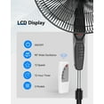 thumbnail image 3 of NFTIGB 16'' Oscillating Pedestal Fan w/Remote and Timer, Adjustable Height Floor Fan, Black 2026 New, 3 of 8