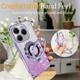 thumbnail image 5 of Compatible with Tecno Spark 20 Pro Case Silicone with Ring Holder, for Tecno Spark 20 Pro Phone Case Glitter Transparent Double Layer Detachable Soft TPU Shockproof Protective Slim Cover (Purple), 5 of 13