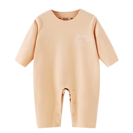 

FhsagQ Boys Outfits 9-12 Months Summer Romper Baby Girls Boys Solid Bodysuit Long Sleeve Children 1Pc Romper Kids Bodysuit Baptism Outfits for Boys 3T Boys Outfits Summertime Beige 18-24 Months