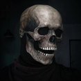 thumbnail image 4 of Mascarilla espeluznante calavera mandíbula Skelon Halloween máscara de cosplay de látex, 4 of 5