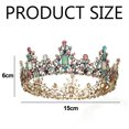 thumbnail image 4 of Corona de boda para novia, tiara de princesa con diamantes de imitación para mujer, corona de reina de graduación, corona de boda nupcial, 4 of 5