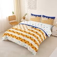 thumbnail image 3 of Erosebridal Waffle American Flag Queen Duvet Cover Set for Kids, Navy Ice Cream Drip Bedding, Colorful Polka Dots Reversible, 1 Duvet Cover and 2 Pillowcases (No Comforter), 3 of 5