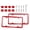 Red, variant on Chrome License Plate Frames, 4 Holes Stainless Steel License Plate Covers, 2PCS Car License Plate Holder, Automotive Accessories, Slim Design with Bolt and Gasket Cover for US Cars(Silver)