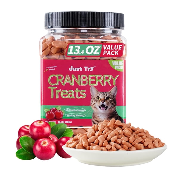 Golosinas para gatos Just Try Urinary Tract Health, 400 ml, arándanos y salmón