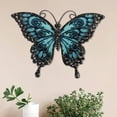 thumbnail image 5 of 3D Metal Butterfly Wall Art Decor, Hand Painted Hanging Butterfly Ornament, Weatherproof Outdoor Fence, Patio, Tree, Indoor Wall Sculpture Decoration15.74*11.5 in., 5 of 6