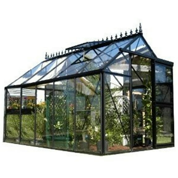 Janssens Junior Victorian - 7.75' x 12.5' - Black - Walk-In Greenhouse