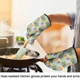 thumbnail image 4 of Pioneer Flower Floral Print Pattern Oven Mitt 2-Pack Set, Heat Resistant Kitchen Gloves, 7.7" X 12", 4 of 6