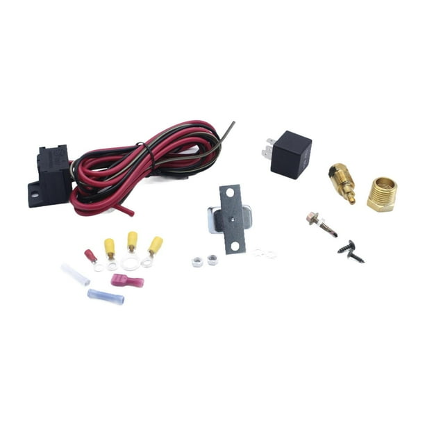 Kit de termostato para ventilador de enfriamiento eléctrico Kit de cableado para ventilador eléctrico 200 encendido 185 apagado Rosca de unidad de