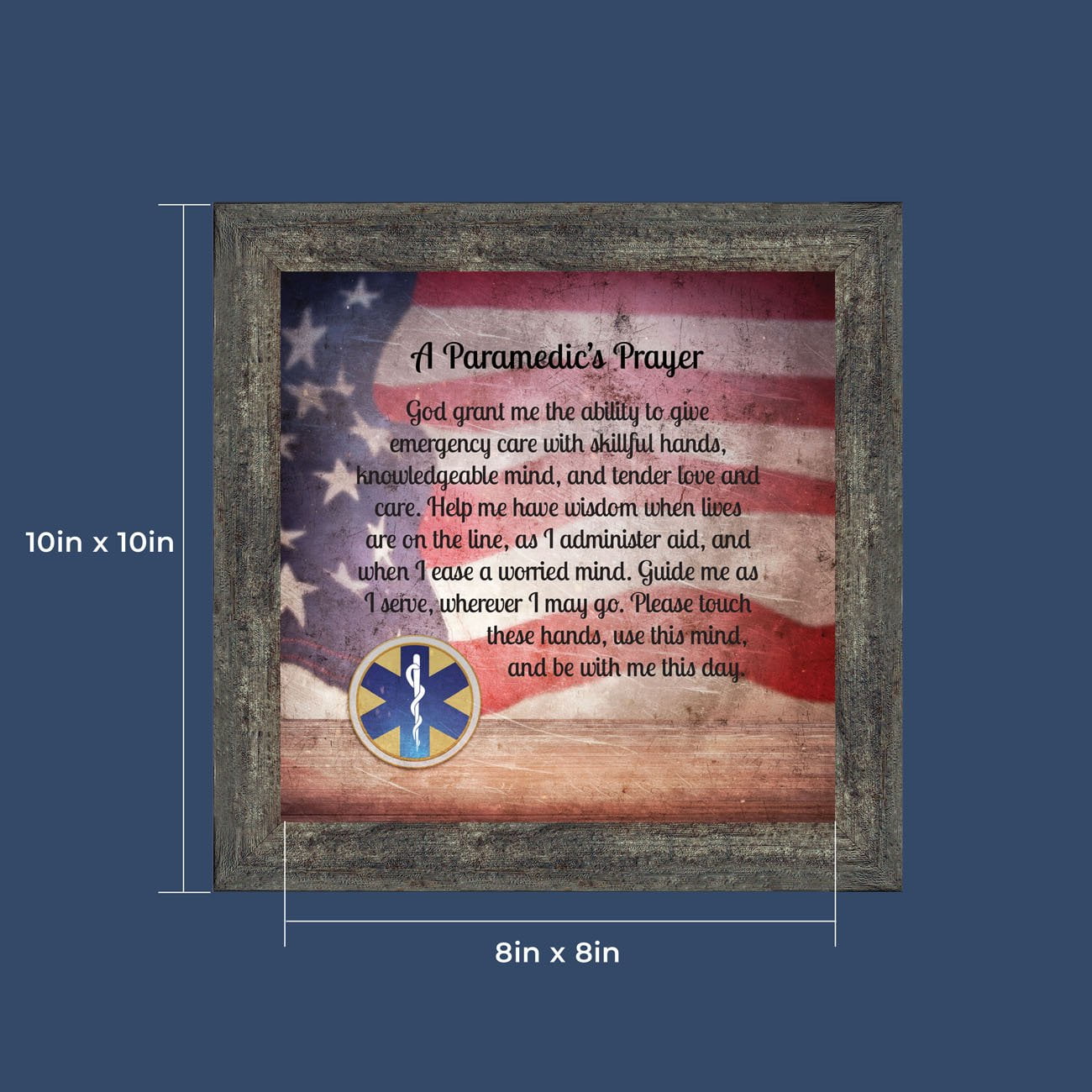 Prayer for the Paramedic Framed Poem, First Responders Gift, EMS, EMT, Gift for a Paramedic and Emergency Services Personnel, 8740B
