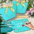 thumbnail image 3 of 12Pack Gift Bags with Handles,Azure Blue Gift Bags Paper Party Favor Bags with Bow Ribbon, 3 of 7
