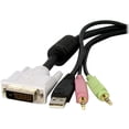 thumbnail image 2 of StarTech 4-in-1 USB Dual Link DVI-D KVM Switch Cable with Audio and Microphone, 6', Black, 2 of 7