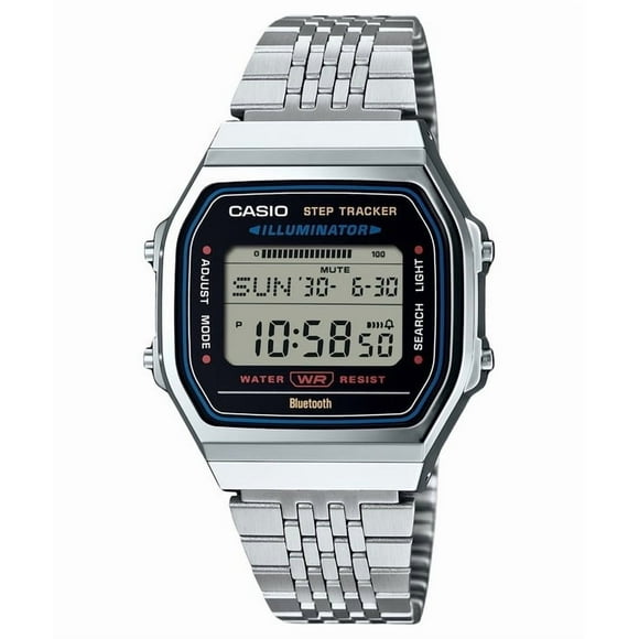 Casio Vintage Numérique Lien pour Téléphone Intelligent Acier Inoxydable Quartz ABL-100WE-1A Montre Unisexe