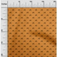 thumbnail image 2 of oneOone Silk Tabby Orange Fabric Tractor Dress Material Fabric Print Fabric By The Yard 42 Inch Wide, 2 of 5