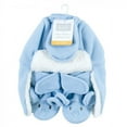 thumbnail image 2 of Hudson Baby Unisex Baby Trapper Hat, Mitten and Bootie Set, Blue Elephant, 6-12 Months, 2 of 7