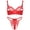 Red, variant on Lingerie Bra and Panty Set for Women Hollow Out 2 Piece Lace Floral Embroidery See Through Underwear Adjustable Straps Babydoll Suit Black XL