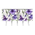 thumbnail image 2 of PhooArto Key Holder for Wall Decorative with 5 Key Hooks, Bell Flowers Purple Pattern Holders Wall Mount Organizer with Mail Key Rack, Self Adhesive, 2 of 7