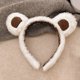 thumbnail image 2 of HAPINARY Diadema con orejas de oso Diadema de oso para mujeres adultas Tocado animal Diadema spa Moda Tejido Marrón, 2 of 4