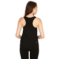 thumbnail image 2 of Woolverino - Women's Merino Wool Microweight Racerback Tank Top - Black - X-Small, 2 of 5