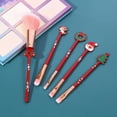thumbnail image 3 of Juego De Brochas De Maquillaje Con Varita De Navidad, Brochas De Maquillaje Con Mango De Árbol De Navidad De Santa Elk De Dibujos Animados Para Rubor, Base, Cejas, Sombra De Ojos, Labios Cateissary HA038653-00, 3 of 6