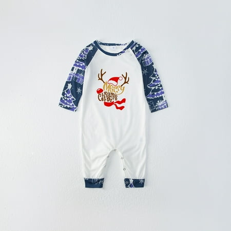 

Blueek Parent-Child Warm Christmas Suit Homewear Pajamas Long-Sleeved Trousers Jumpsuit(Baby)