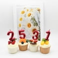 thumbnail image 3 of Hltser Birthday Candles Numbers 2.36 inch Party Cake Topper 1 Piece (Brown  Number 6), 3 of 6