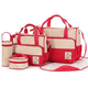 thumbnail image 2 of Set 5 Bolsas Pañaleras Malubero Cambiador Bebe marron microfibra, 2 of 2