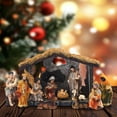 Folzery Christmas Nativity Scene Hand Painted Sculpted Collectable Table Ornament Nativity Sets