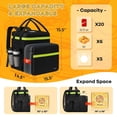 thumbnail image 3 of Ytonet Food Delivery Backpack With 7 Cup Holders, Extra Large Insulated Delivery, 3 of 6